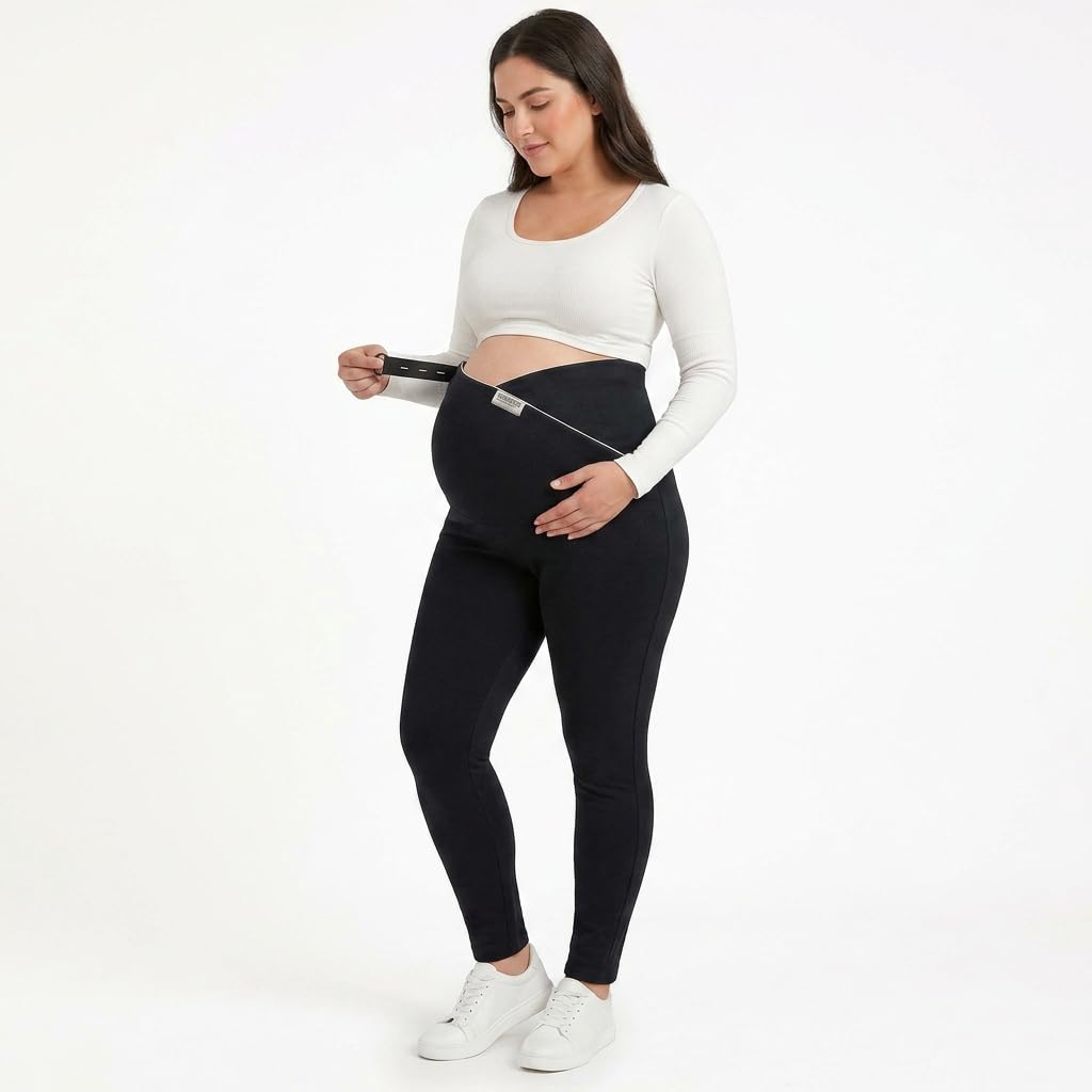 eleg & stilance Women's Maternity Jeggings High Waist Stretchable Over Belly Support Pregnancy Pants Soft Comfortable Skinny Fit Yoga Trousers-picture-31