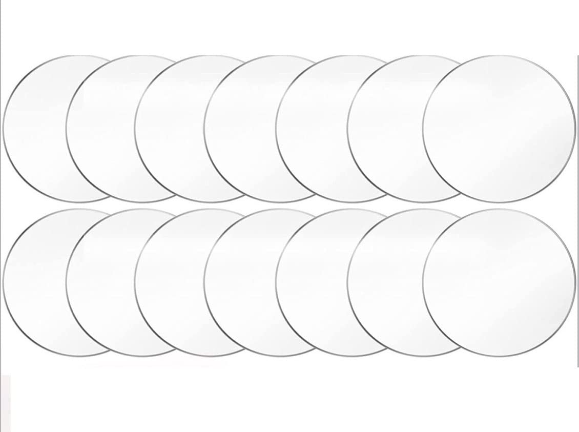 Láminas de acrílico, 20 Unidades, 100 mm, láminas de acrílico Transparente, Disco acrílico Redondo, Panel Transparente para proyectos de Bricolaje, Adornos, proyectos de Arte, Pint