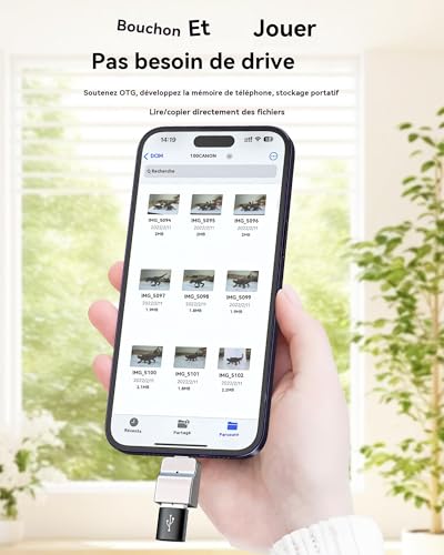 Adaptateur Micro SD Lightning Port USB pour Clé USB iPhone - 3