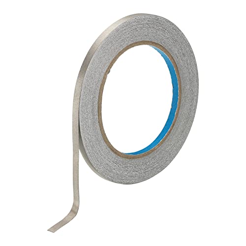 Image of MECCANIXITY Faraday Cloth Tape 0.24 inch W x 82 Feet Single Sided Conductive Cloth Fabric Adhesive Tape Roll for Laptop Cable EMI Shielding
