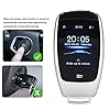 Smart Remote Car Key, Universal TK900 LCD Touch Screen Smart Key Remote Keyless Entry for Start Stop Engine Button Models Car, Anti Theft Vehicle Car Remote Control Key, Window Lift Function(Silver)