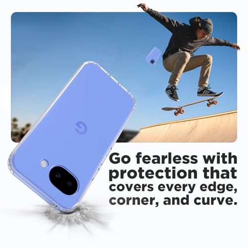 Image of RIGGEAR Shockproof Clear Hybrid Armor Back Cover Case Compatible with Google Pixel 10a (Transparent PC and TPU Bumper)