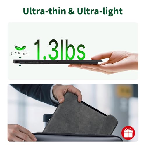 Image of 14 inch Laptop Screen Extender - Ultra Light 1.31lbs FHD 1080P IPS Portable Monitor for Laptops, Attachment Plug & Play Travel Dual Extra Display for 13 inch-17 inch Windows /Mac