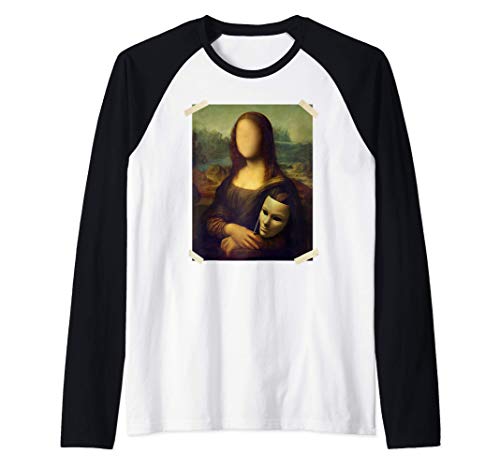 La Gioconda - Mona Lisa - Famous Painting - Faceless Lisa Raglan Baseball Tee