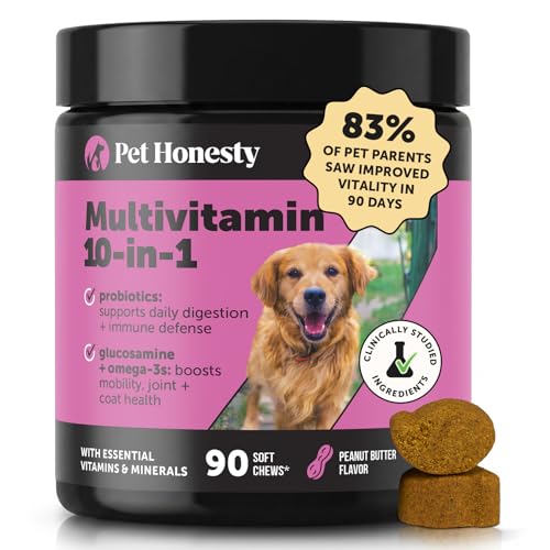 10-In-1 Dog Multivitamin Supplement With Glucosamine & Probiotics - Hip & Joint Support, Digestive...