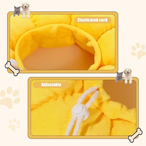 Image of HOMBYS Soft Dog Cone for Dogs and Cats, Cute & Fluffy Flower Shape for Claming, Adjustable Dog Collar Alternative After Surgery, Protective Elizabethan Collar for Dogs Recovery & Stop Licking (M)