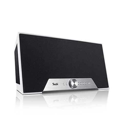 Teufel ONE M - All-in-One Soundystem Bluetooth Lautsprecher mit W-LAN, Integriertem Subwoofer, Multiroom Musik Steaming, Wecker, LAN, Internetradio - weiß