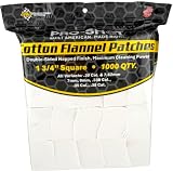Pro Shot Gun Care Lot de 1000 Patchs de Nettoyage pour Pistolet à Flanelle (Calibre 7 mm .38/Banc de 6 mm)
