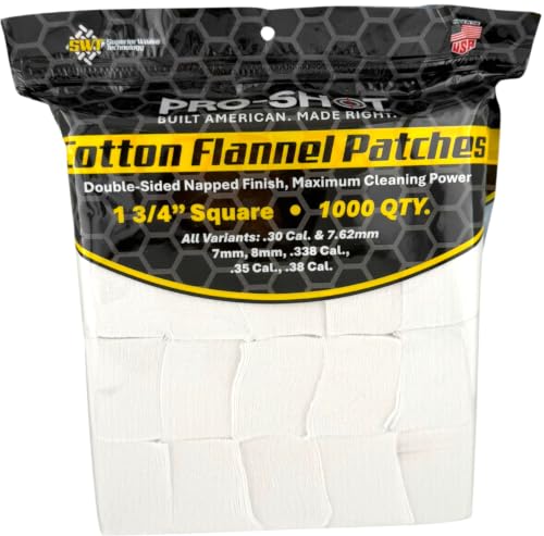 Gun Cleaning Patches - 1,000 Count - 1 3/4 Inch - Square