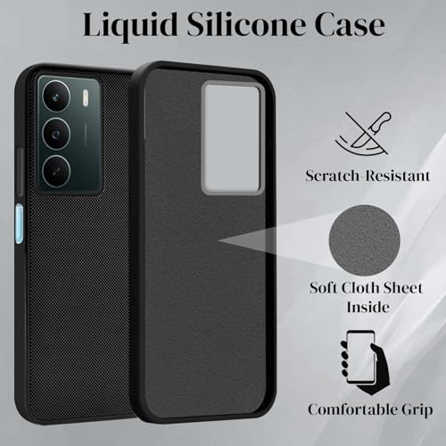Image of Jkobi Rubberised Back Cover Case for Realme P3 Lite (Textured Grip Design | Micro-Fiber Cloth Inside | Slim and Light Weight | Soft Touch and Feel)