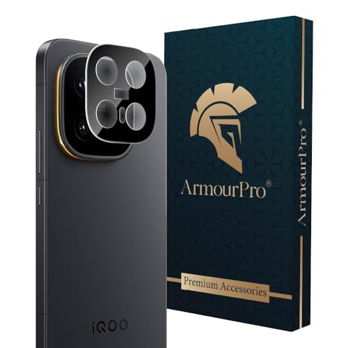 Image of ArmourPro Camera Lens Protector Tempered Glass Compatible For iQOO 15 (6.85 Inches) With Edge To Edge Coverage | Black Lens, Pack of 1