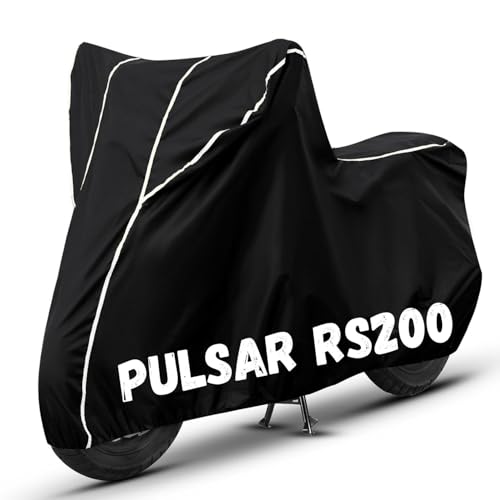 Image of Bike Cover for Pulsar RS200 100% Waterproof, Dustproof & Scratch Resistant| Fully Bottom Elastic UV Resistant Heavy Duty Body Cover | All Weather Outdoor Use