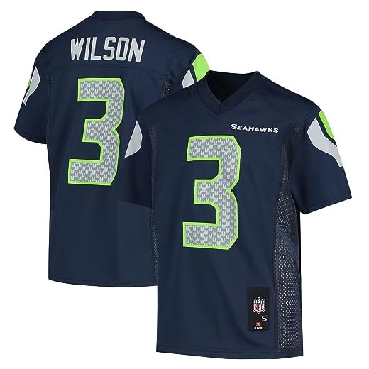 Outerstuff Youth Russell Wilson College Navy Seattle Seahawks Replica Player Jersey