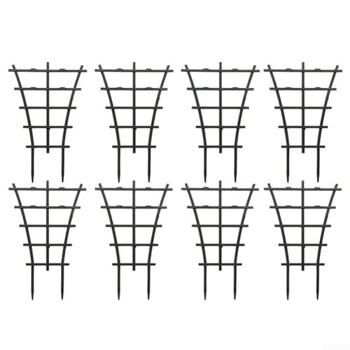 Plant Support Trellis Set, 10 x 6 Inch Stackable PP Grid for Indoor and Outdoor Climbing Plants Such as Tomato, Cucumber, Clematis, Lily, Glory, Vetch, 6 or 8 Pieces(8pcs)