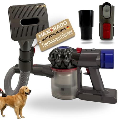 Maxorado Tierhaarentferner mit Schlauch Staubsauger Aufsatz Fellbürste passend für Dyson V6 V7 V8 V11 V15 für Bosch für Miele für Siemens Staubsaugerdüse Hund Katze Fellpflege