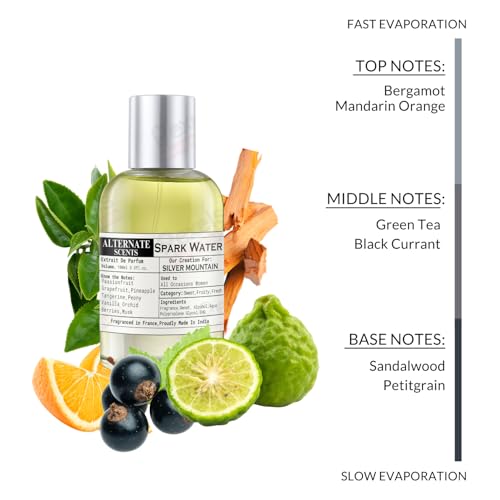 Image of Alternate Scents SPARK WATER 100ml Long Lasting Perfume For Men |Strong& long Lasting with 30% Oil Concentration|Bold,Fresh,Aquatic| Fragrance From France | Made In India|