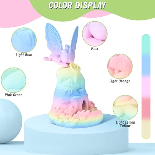 Image of ERYONE Matte Rainbow 3D Printer PLA Filament 1.75 + /- 0.03mm, Matte Muticolor Filament PLA 1KG(2.2LBS) Spool, Macaron Rainbow