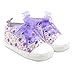 Weixinbuy Baby Girl's Floral Prewalker Soft Sole Ribbon Non-Slip Sneaker SZ13 Purple