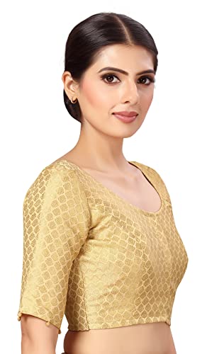 Image of Studio Shringaar Women's Polyester Elbow length sleeves Blouse