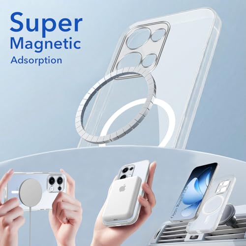 Image of Jkobi Lifetime Anti-Yellow MagSafe Compatible Clear Back Cover Case for Oppo Reno13 5G | Oppo Reno 13 5G (Sleek Hard Crystal | Shockproof and Camera Protection)