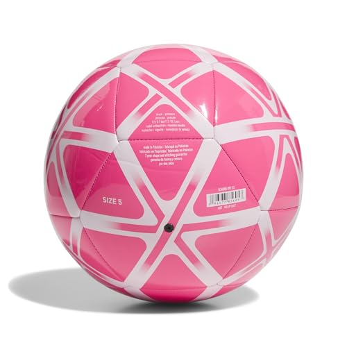image for Adidas Unisex Starlancer Club Soocer Ball, Solar Pink/White, 4