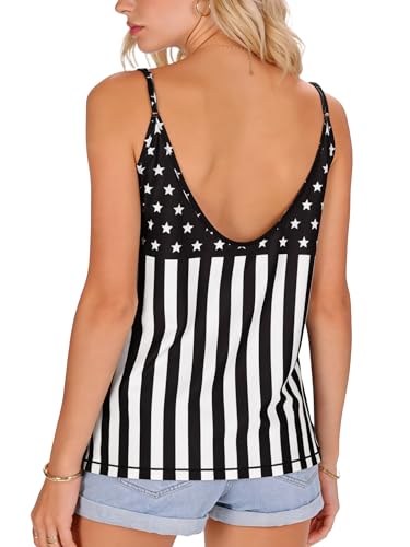 Image of Ibeauti American Flag Tank Tops for Women 4th of July Outfits Camisoles Patriotic 250th Anniversary USA Shirts