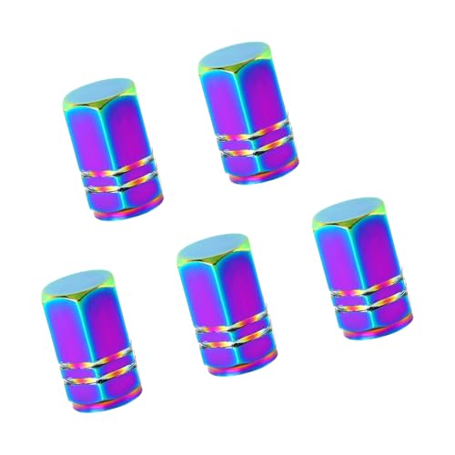 Capuchones para válvulas de neumáticos para bicicletas de aleación de aluminio 5 piezas diseño ligero alta dureza cubierta para ciclismo al aire libre miniatura 5