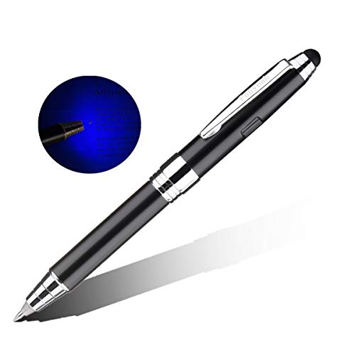 Penyeah LED Flashlight Pen -Pen Light with Stylus Pen Tip Multi-Function Capacitive Touch Screen Pen - Helpful for Touching Reading or Writing -P9 - Blue Light