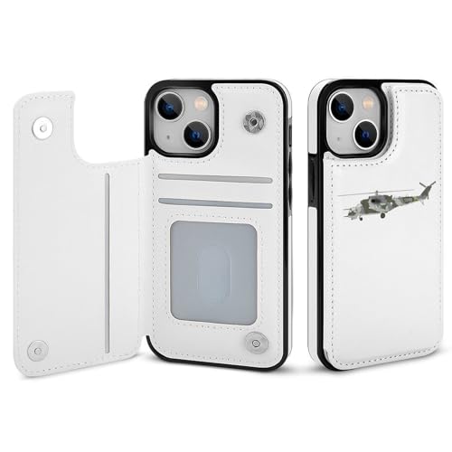適用 iPhone15Pro用ケース 手帳型 MI-24 戦闘ヘリコプター 航空機 スマホケース カード収納 スタンド機能 アイフォン15Proケース 耐衝撃 PUレザー カバー 財布型 Case