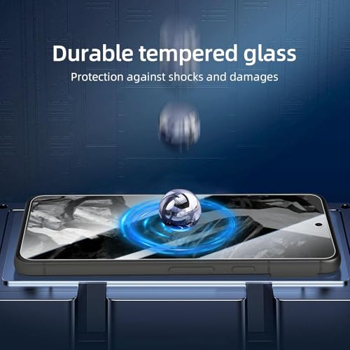 Image of NEW'C 3 Pieces Screen Protector for Google Pixel 8A, Tempered Glass, Anti-Scratch, Anti-Fingerprint, Bubble-Free, 9H Hardness, 0.33 mm, Ultra Transparent, Ultra Resistant