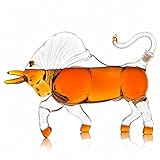 Charging Bull Decanter El Matador Wall Street Bull Charging Head Forward Animal Bullfighter Liquor Decanter for Bourbon Whiskey Scotch Zodiac Shape Clear 1000ml Dispenser Unique Bar Gift, Men Office