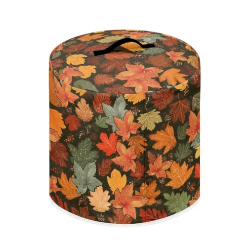 Image of Fall Leaves Air Fryer Lid Flexible Kitchen Utensil Cover | Waterproof Dust Cover Fits Most Sizes Instant Pot Accessories One Piece Set Decor Kitchen Gifts for Friends 6 Quart