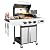 COWSAR 3-Burner Propane Gas Grill with Side Burner, 34,000 BTU Stainless Steel BBQ Grill with Porcelain-Enameled Cast Iron Grates, Outdoor Barbecue Grill for Patio Garden Cooking