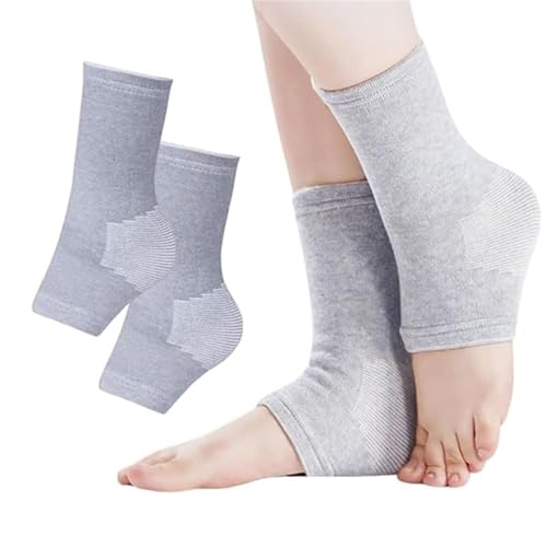 Generisch One Compress Bamboo Tobilleras, 2025 Nuevos calcetines protectores de tobillo para mujer para proteger contra la hinchazón y los esguinces (gris, M)