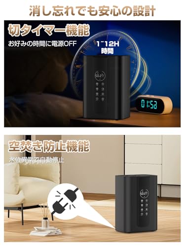 Uoiai ハイブリッド加湿器 5.5L ブラック