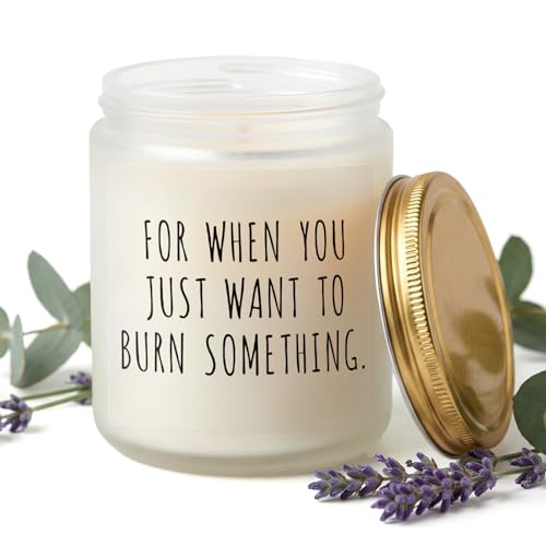 Thinking of You Funny Gifts for Women Birthday Gift for Her Friend Sympathy Bereavement Gifts for Loved Lavender & Eucalyptus Scented Candles in Home 7oz Natural Soy Wax Candle in Reinforced Jar