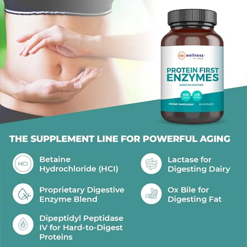 Reignite Wellness by JJ Virgin | Protein First Enzymes | Betaine HCI with Pepsin & Enzyme Supplement | Support for Gut Health, Digestion, Occasional Bloating & Gas | 60 Capsules - Image 5