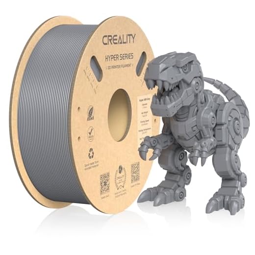 Creality Hyper ABS Filament, Official 3D Printer Filament ABS 1.75mm for Up to 300mm/s High-Speed Printing Convenient Open Printing Material, 1kg(2.2lbs) Spool Fit Most 3D Printer(Gray)