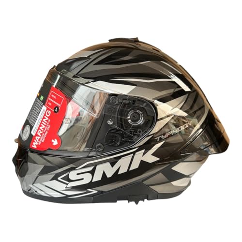 Image of SMK Typhoon Rival Full Face Dual Visor Helmet, Dual Spoiler, ISI DOT ECE 22.06 Certified