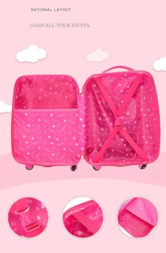 Image of ADSON Abs Kids Trolley 360 Rotating Luggage 360 Degree Wheels Princess Non-Breakable 20 Inch Kids Hardsided Suitcase with 4 Wheels, 360 Degree Wheel Travel Trolley Bag