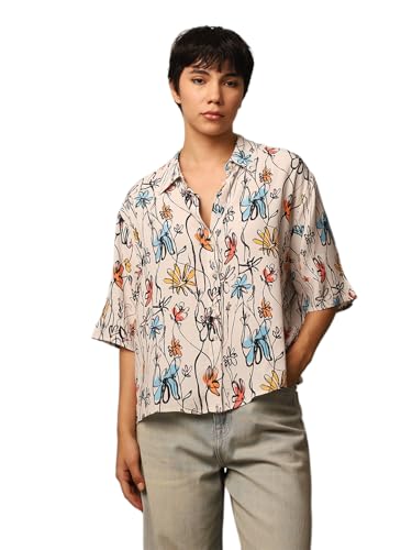 Image of ONLY Women's Cotton Floral Regular Fit Shirt