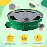 Pawaboo Interactive Cat Toy with Running Mouse, Electronic Motion Cat Toy Automatic Teaser for Indoor Cats, Pop and Play Hide Seek Cat Toys Hunting Mouse for Pet Cat Kitten Play Fun Exercise, Green - Image 5