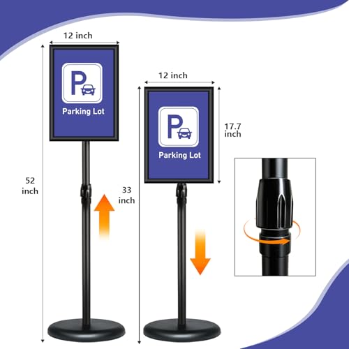 Support de panneau stable contre les chutes d'affiches 28x43cm - 2