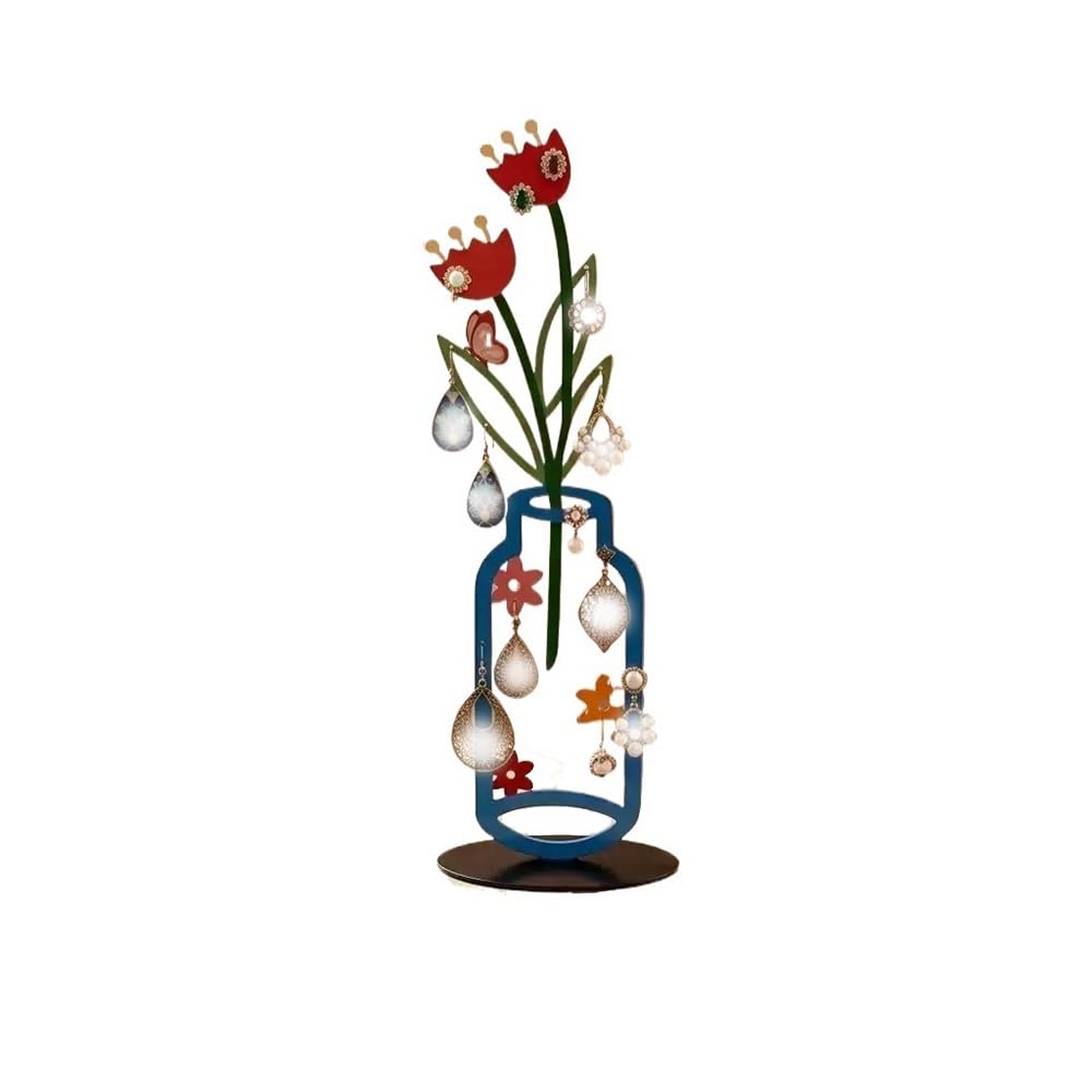 Organizzatore Vintage Metal Vase Jewelry Display Stand Earring Holder