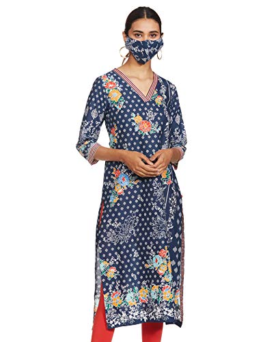 Image of BIBA Women Cotton Straight Printed Kurta