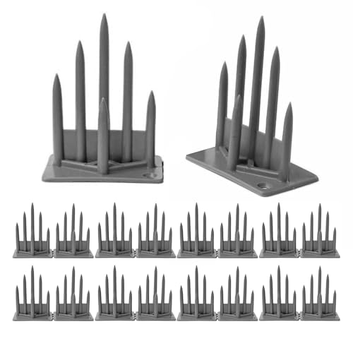 Image of Evafly Birds Spike for Pigeon | Pack 40 Strong Uv Treated Unbreakable Spikes| Uses at AC Cabinate Windows Railing - Grey (Cover 10 Feet)