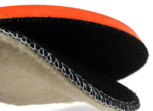 Elitexion 7 Inches Backing Plate For Polishing Buffering Soft Wool With Hook And Loop Pad - 5/8 Inch Tpi Spindle #TOP1