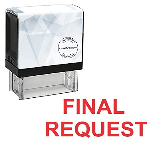 Final Request Office Self Inking Rubber Stamp - Red Ink (A-5299)