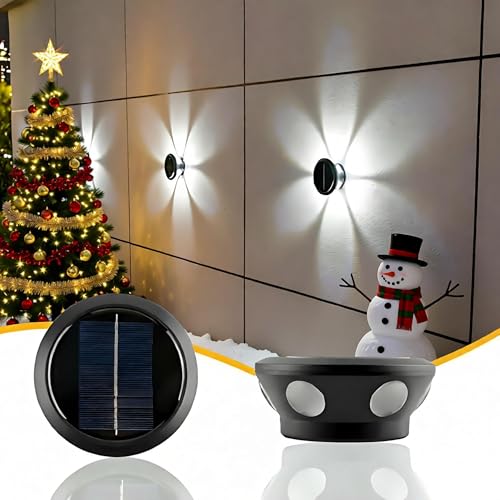 Image of Solar Lights, Ambiance Lights,wall Light, Decorative Light Downlights Dusk to Dawn Solar Wall Light Outdoor IP65 Waterproof for Backyard Walls, Hotels, Staircases,Park Floors 1pcs (White light)