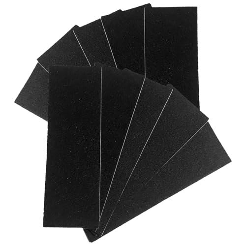 Almohadilla antideslizante para monopatín, color negro, agarre adhesivo, diseñado para patinetas de dedo en casi medio ambiente, 10 hojas